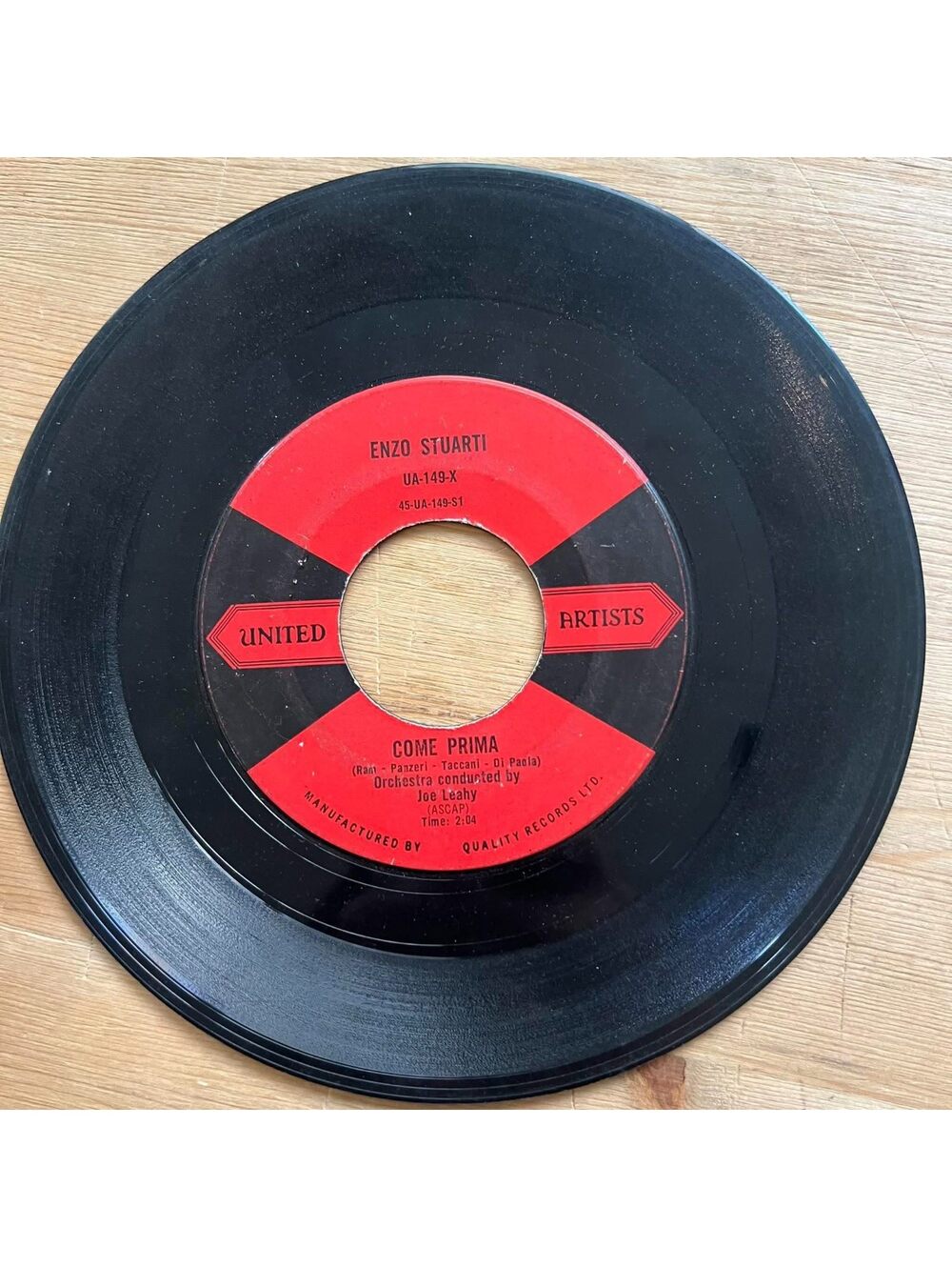Enzo Stuarti - Come Prima/My Blue Heaven 45rpm VG+ R19